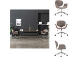 Vidaxl Sedia Da Ufficio Girevole In Tessuto Taupe - Sedie Da Ufficio