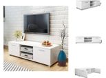 Vidaxl Mobile Tv Bianco Lucido 120X40,5X35 Cm - Mobili Tv