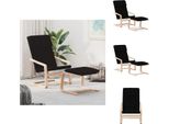 Vidaxl Poltrona Relax Con Sgabello In Tessuto Nero - Poltrona