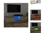 Mobile Tv Vidaxl Con Luci Led Rovere Sonoma 120X30X35,5 Cm - Mobili Tv