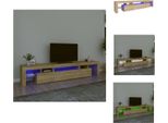 Mobile Tv Vidaxl Con Luci Led Rovere Sonoma 215X36,5X40 Cm - Mobili Tv