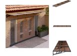 Vidaxl Tettoia Per Porte Nera 396X90 Cm In Policarbonato - Tende Da Sole