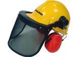 Casco Con Visiera, Schermo Facciale A Griglia E Protezione Dell'udito