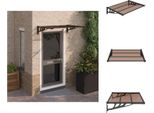 Vidaxl Tettoia Per Porte Nera 122X90 Cm In Policarbonato - Tende Da Sole