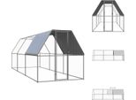 Vidaxl Gabbia Per Polli Da Esterno 2X6X2 M In Acciaio Zincato - Habitat E Recinti Per Piccoli Animali