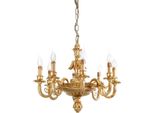 Casa Padrino Lampadario Barocco In Oro Antico Ø 59 X H. 55 Cm - Magnifico Lampadario Da Salotto In Stile Barocco - Nobile E Magnifico - Qualità - Italy
