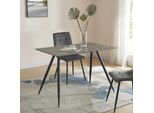 Tavolo Da Pranzo 'Fitjar' Per 4 Persone 120 X 70 Cm Gambe In Acciaio Aspetto Cemento