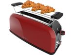 Tostapane Verticale In Acciaio Con Una Fessura Lunga, Potenza Di 850 Watt E Supporto Per Panini.