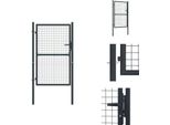 Vidaxl Cancello Da Giardino A Rete In Acciaio Zincato 100 X 250 Cm Grigio - Cancelli Da Giardino