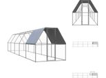Vidaxl Gabbia Per Polli Da Esterno 2X10X2 M In Acciaio Zincato - Habitat E Recinti Per Piccoli Animali