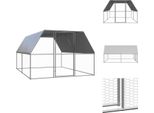 Vidaxl Gabbia Per Polli Da Esterno 3X4X2 M In Acciaio Zincato - Habitat E Recinti Per Piccoli Animali