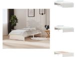 Vidaxl Letto In Legno Massiccio Bianco 90X200 Cm - Letti & Reti