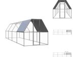 Vidaxl Gabbia Per Polli Da Esterno 2X8X2 M In Acciaio Zincato - Habitat E Recinti Per Piccoli Animali