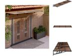 Vidaxl Tettoia Per Porte Nera 297,5X90 Cm In Policarbonato - Tende Da Sole
