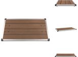 Vidaxl Piatto Doccia Da Giardino In Acciaio Inox Wpc 110 X 62 Cm Marrone - Piatti Doccia
