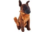 Cane Malinois Scuro In Peluche Con Suono - 18 Cm