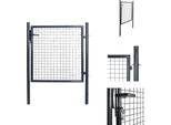 Vidaxl Cancello Da Giardino A Rete In Acciaio Zincato 85,5X100 Cm Grigio - Cancelli Da Giardino