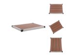 Vidaxl Piatto Doccia Da Giardino In Acciaio Inox Wpc 80 X 62 Cm Brown - Piatti Doccia