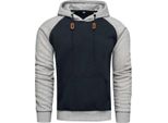 Felpa Con Cappuccio Recea Uomo Berry Grey-Navy L