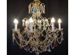 Casa Padrino Lampadario Barocco In Cristallo Oro / Multicolore Ø 80 X H. 80 Cm - Lampadario Per Hotel E Ristoranti - Illuminazione Barocca - Nobile E Magnifico - Qualità - Italy