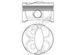 NÜRal 87-444800-40 Pistone Adatto Per Peugeot 207 (Wa, Wc) 208 I Hatchback (Ca, Cc) 308 Sw I (4E, 4H) 207 Sw (Wk) 308 I Hatchback (4A, 4C) Per Mini
