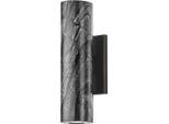 Casa Padrino Applique Led In Marmo Nero/Ottone 6,35 X 8,89 X H. 25,4 Cm - Applique Per Soggiorno - Applique Per Hotel - Applique Per Ristorante - Illuminazione - Interni