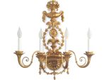 Casa Padrino Lampada Da Parete In Stile Barocco Oro Antico 61 X 24 X H. 62 Cm - Magnifica Lampada Da Parete In Stile Barocco - Luci Barocche - Qualità Lussuosa - Italy