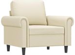 Vidaxl Poltrona Crema 60 Cm In Pelle Finta