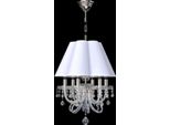 Casa Padrino Lampada A Sospensione In Cristallo Barocco Argento / Bianco Ø 45 X H. 66 Cm - Magnifica Lampada A Sospensione Con Vetro Di Cristallo Di Boemia - Lampade A Sospensione In Stile Barocco - Nobile & Magnifico