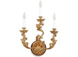 Casa Padrino Lampada Da Parete In Stile Barocco Oro Antico 47 X 22 X H. 56 Cm - Magnifica Lampada Da Parete In Stile Barocco - Luci Barocche - Qualità Lussuosa - Italy