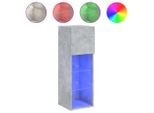 Mobile Tv Con Luci Led Grigio Cemento 30,5X30X90 Cm