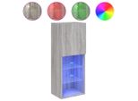 Mobile Tv Con Luci Led Grigio Sonoma 40,5X30X102 Cm