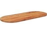Piano Del Tavolo 140X60X3,8 Cm Ovale In Legno Massiccio Di Acacia