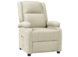 Vidaxl Poltrona Relax In Pelle Finta Bianca