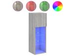 Mobile Tv Con Luci Led Grigio Sonoma 30,5X30X90 Cm