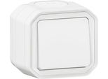 Legrand Plexo New Commutatore Da Superficie A Prova Di Umidità A 1 Attacco, 10A, IP55 IK07 Bianco, 069751L