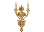 Casa Padrino Lampada Da Parete Barocca In Oro Antico 29 X 14 X H. 56 Cm - Splendida Lampada Da Parete In Stile Barocco - Luci Barocche - Qualità Lussuosa - Italy