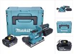 Makita Dbo 382 G1J Levigatrice Orbitale A Batteria 18 V 93 X 185 Mm Brushless + 1X Batteria Ricaricabile 6,0 Ah + Makpac - Senza Caricabatteria
