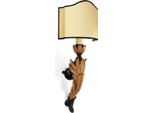 Casa Padrino Lampada Da Parete In Stile Barocco Oro Antico / Crema / Nero 10 X 20 X H. 50 Cm - Magnifica Lampada Da Parete In Stile Barocco - Luci Barocche - Qualità - Italy