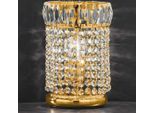 Casa Padrino Lampada Da Tavolo In Cristallo Barocco Oro H. 24 Cm - Italy
