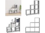 Vidaxl Scaffale Per Scale Grigio Sonoma 107 Cm In Legno - Scaffale Per Scale - Scaffale Per Scale - Libreria - Scaffale
