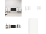 Vidaxl Mobili Tv 4 Pz. Bianco 30,5X30X60 Cm Materiale A Base Di Legno - Mobile Tv - Mobili Tv - Mobili Tv Sospesi - Mobili Tv Sospesi
