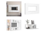 Vidaxl Set Di 8 Pezzi Per Mobile Tv In Legno Bianco - Mobile Tv - Mobile Tv - Mobile Hifi - Mobile Hifi