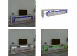 Vidaxl Mobile Tv Con Luci Led Grigio Cemento 215X36,5X40 Cm - Mobile Tv - Mobile Tv - Supporto Tv - Mobile Multimediale