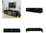 Vidaxl Mobile Tv Nero Lucido 140X40,5X35 Cm - Mobile Tv - Mobile Tv - Mobile Hifi - Mobile Hifi