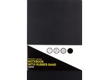 Blocco Note A5/80K Griglia Con Gomma Nera