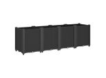 Vidaxl Fioriera Nera 160X40X53 Cm Pp