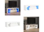 Vidaxl Mobile Tv Con Illuminazione Led Bianco 140X36,5X40 Cm - Mobile Tv - Mobili Tv - Mobili Tv - Porta Tv