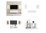 Vidaxl Set Di Mobili Tv 4 Pezzi In Legno Bianco - Mobile Tv - Mobile Tv - Mobile Hifi - Mobile Hifi