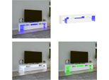 Vidaxl Mobile Tv Con Luci Led Bianco 200X36,5X40 Cm - Mobile Tv - Mobile Tv - Supporto Tv - Mobile Multimediale